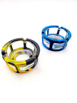 SIL081 Glass & Silicone Ash Tray