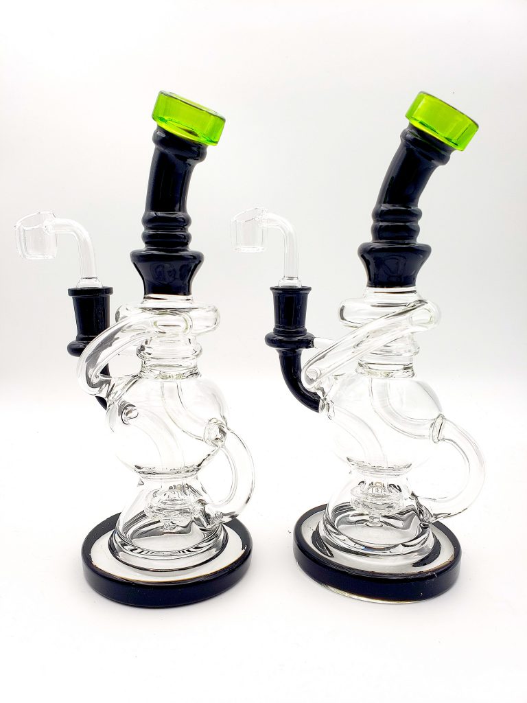 SOS012 10" Recycler w/ Banger - SOSGlass - Wholesale Smoking Instruments