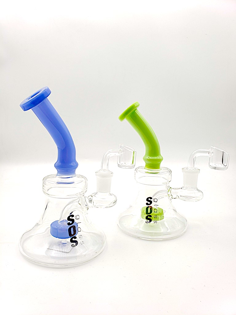 SOS341 6" w/banger - SOSGlass - Wholesale Smoking Instruments