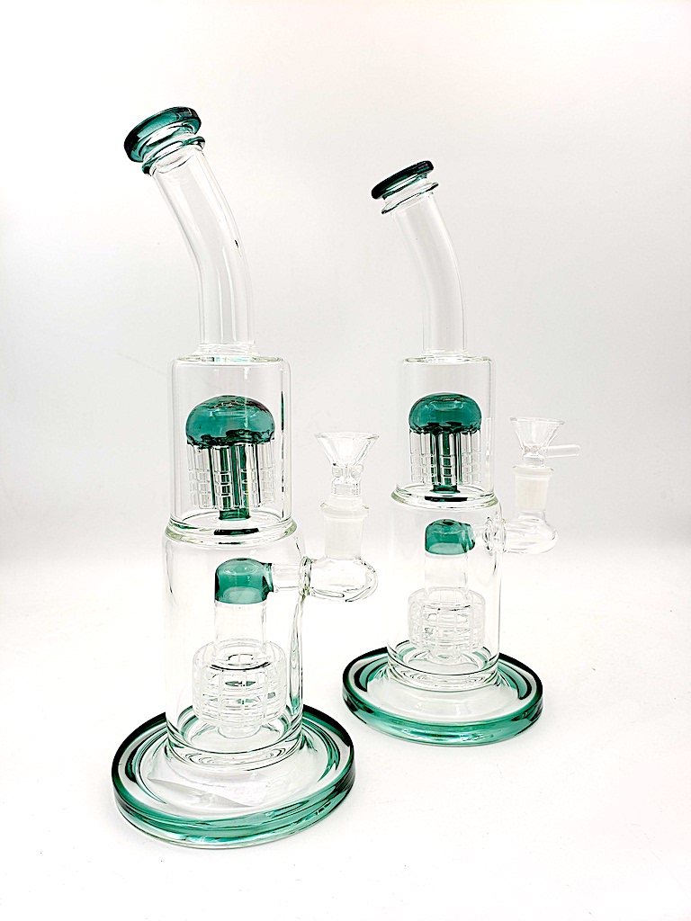 SOS1428 11" TREE AND MATRIX PERC - SOSGlass - Wholesale Smoking Instruments