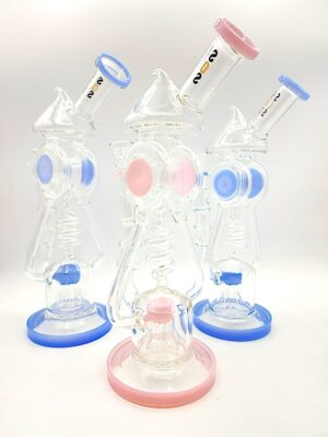 SOS085 12" Recycler with swirl center 589gm  *4 COLORS AVAILABLE*