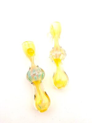 CH51  Fumed Chillum with Colored center